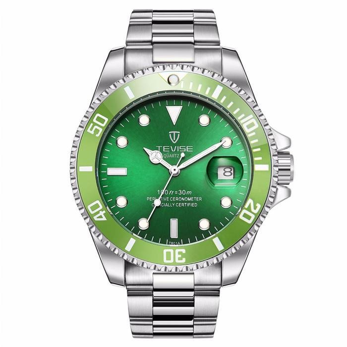 Wl Jam Tangan Pria Tevise Analog Submariner Original