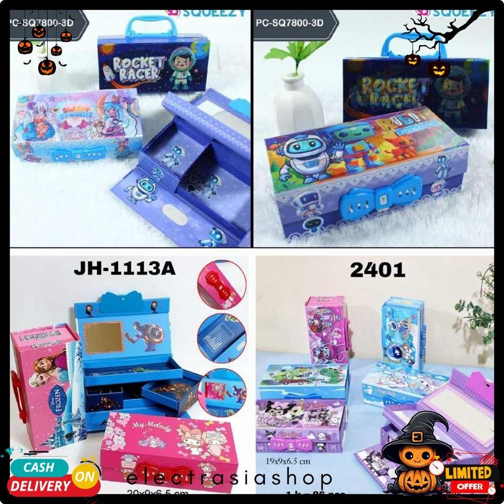 

Tempat Pensil Dus 3 Susun 3 Dimensi Password Cermin Motif Fancy Hologram Kotak Pensil Kode Kunci Pin Terlengkap Dan Termurah