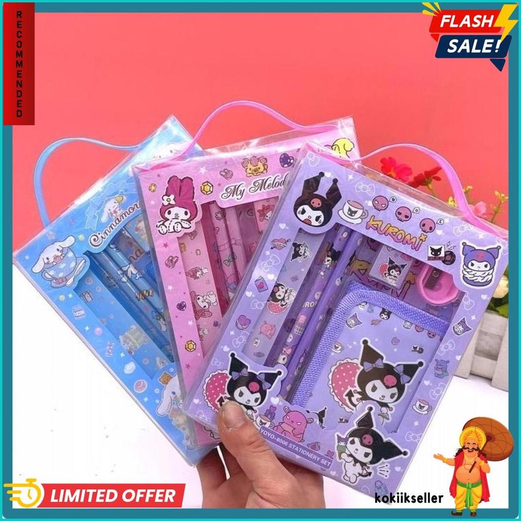 

7 In 1 Kotak Pensil Anak Set Stationery Untuk Hadiah Anak Sekolah / Alat Tulis Set Kotak Pensil Karakter Murah Lucu Diskon