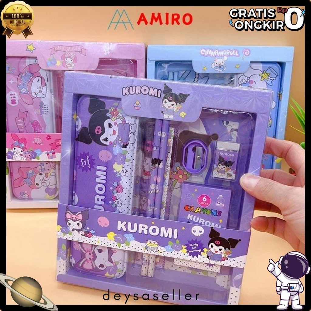 

(7 In 1) Study Set Kotak Pensil Anak Set 7 In 1 Stationery Untuk Hadiah Anak Sekolah / Alat Tulis Set Kotak Pensil Karakter Murah Lucu Terlengkap Dan Termurah