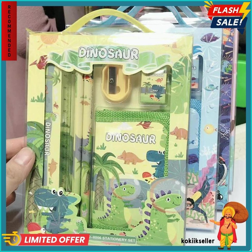 

2011 Stationary Set Kotak Pensil Anak Set Stationery Alat Tulis Kotak Pensil Karakter Diskon Setengah Harga