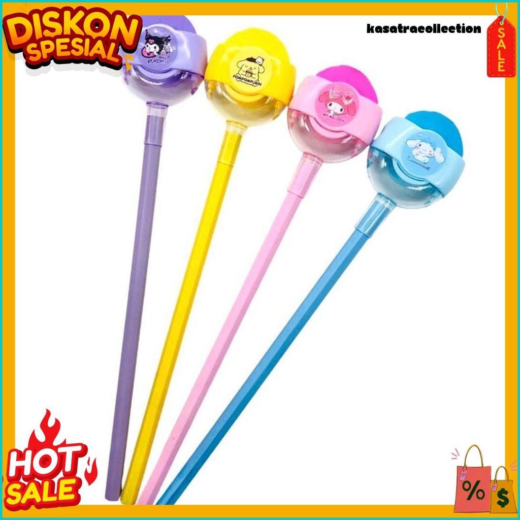 

(4 Pcs) Pensil 2B + Stip + Rautan 1062-A Sanrio / Pensil Kayu Melody Kuromi Cinnamoroll Terlengkap Dan Termurah