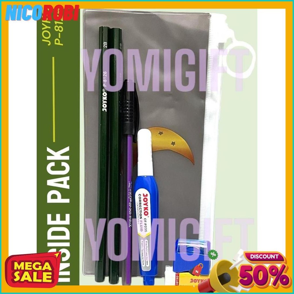 

Paket Alat Tulis Joyko P-8126 Murah Isi 6 / Paket Alat Tulis Pouch Murah/ Paket Alat Tulis Tepak Flash Sale! Diskon Hingga 70%