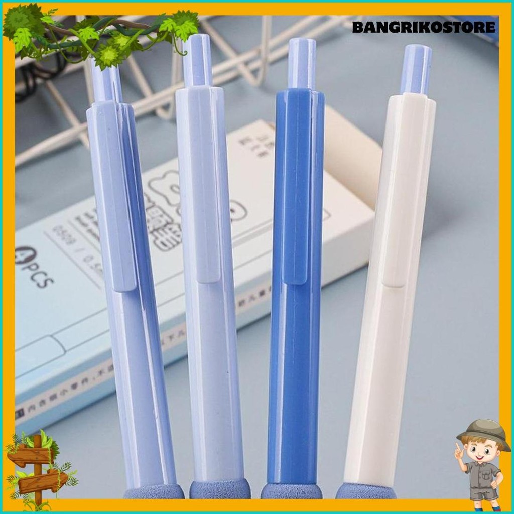 

T&Y Pulpen Mekanik 0.5Mm Set Isi 4Pcs Dengan Bantalan Pena Empuk Motif Polos Warna Pastel Set Pena Gel 0.5Mm Lucu Pulpen Gel 4In1 Warna Hitam Bolpoint Tinta Gel Cair 4 Pcs Journaling Pen Alat Tulis Flash Sale! Diskon Hingga 70%