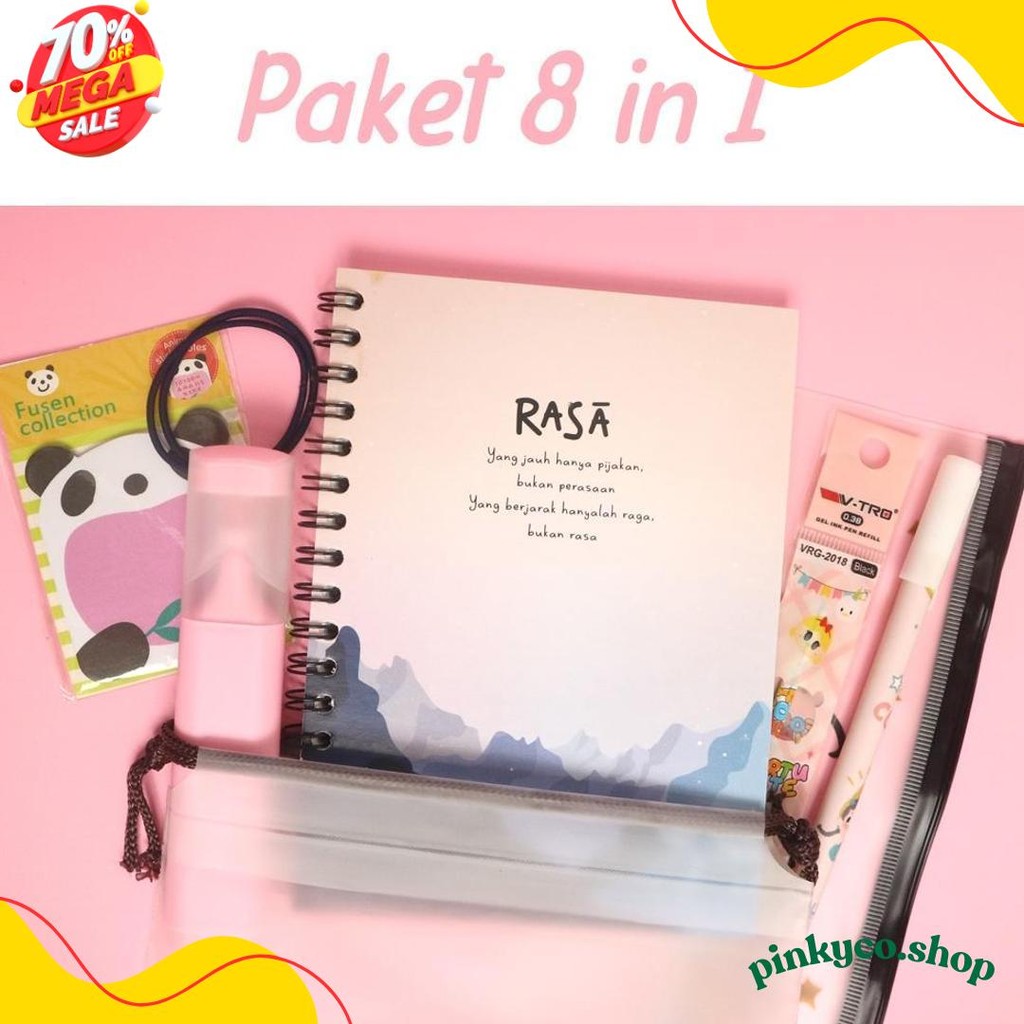 

Paket Alat Tulis 8In1 / Stationery Set / Alat Tulis Set Terlengkap Dan Termurah