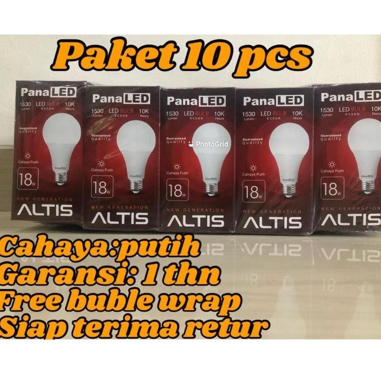 BOHLAM LED / LAMPU LED PANALED ALTIS 18 W PAKET 10PCS