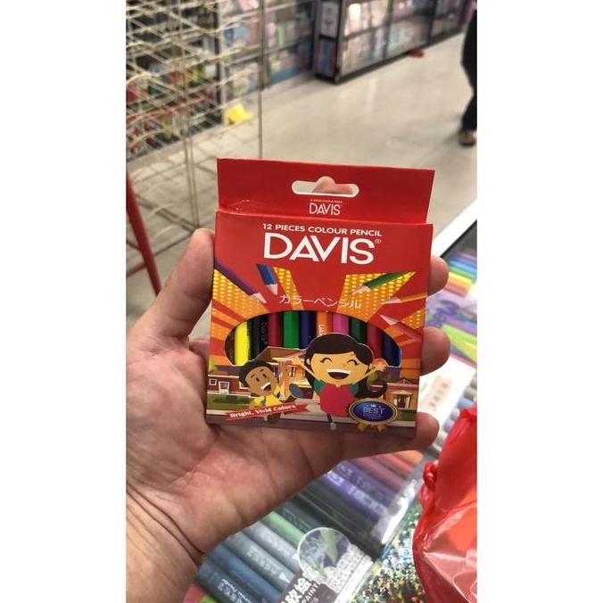 

Produk Terbaik] pensil warna pendek 12 warna DAVIES satu set