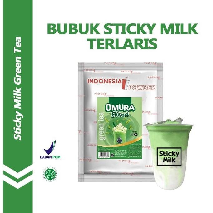 

Bubuk Minuman Es Sticky Milk Premium Rasa Matcha Green Tea 1kg Dengan Gula & Krimer Termurah