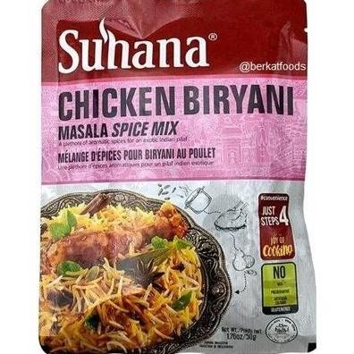 

~@~@~@~@] Chicken Biryani Masala Spice Mix Suhana / Bumbu Masak Instan Nasi Biryani Halal