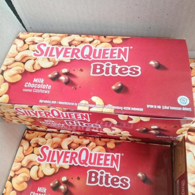 

Silverqueen Bites Almond Cashew 12x40gr - Cokelat Silver Queen Mini Snack Termurah