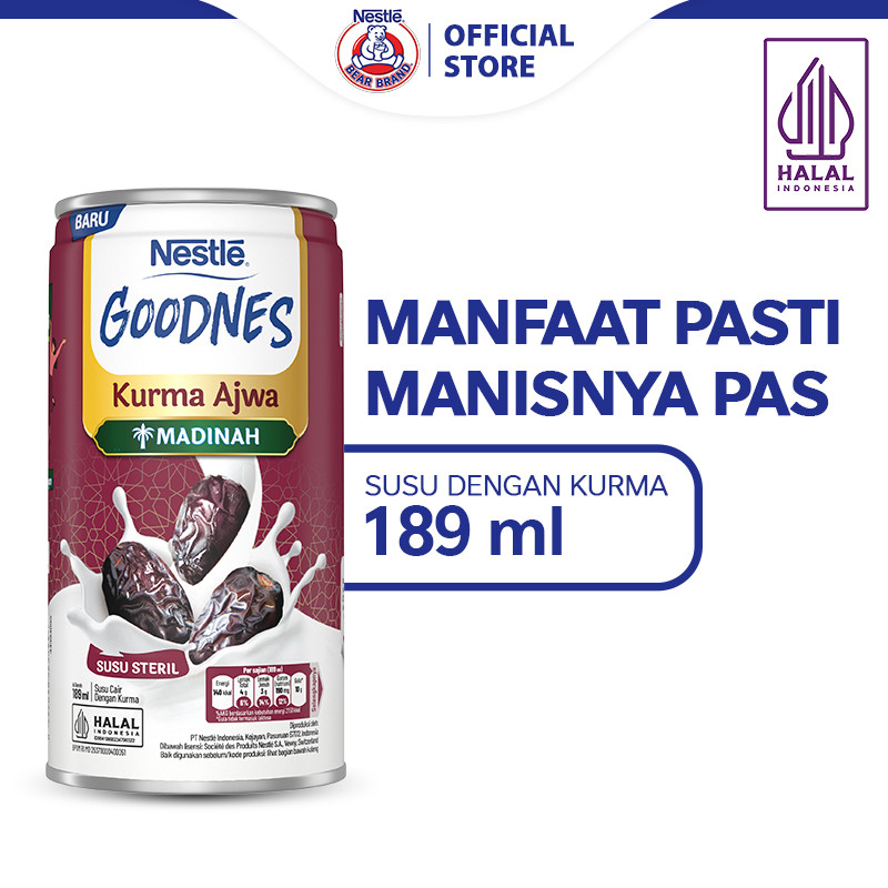 

NESTLE GOODNES Kurma Ajwa Susu Steril Kaleng 189ml