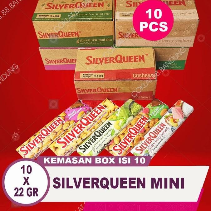 

SilverQueen 22gr Box Isi 10pcs Mede Milk Cokelat Snack Manis Termurah