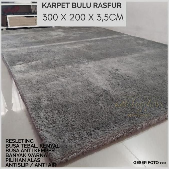 Karpet Bulu Jumbo 300 x 200 Tebal 3,5cm