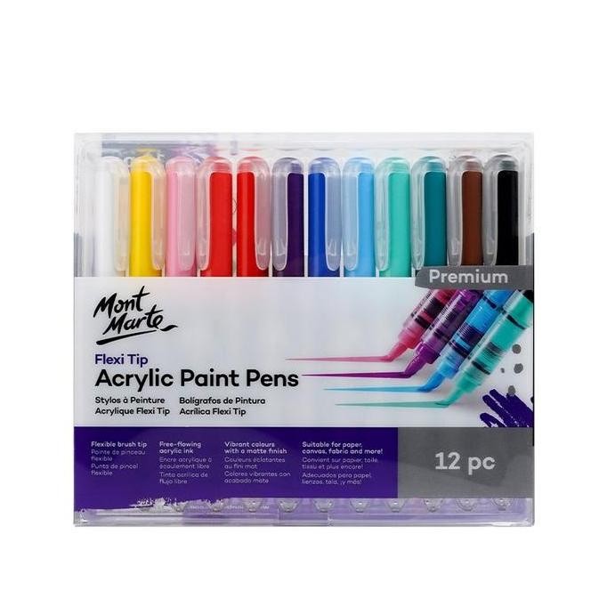 

OHSOME - Mont Marte MPN0130 Acrlic Paint Pen Spidol Akrilik 12 Set