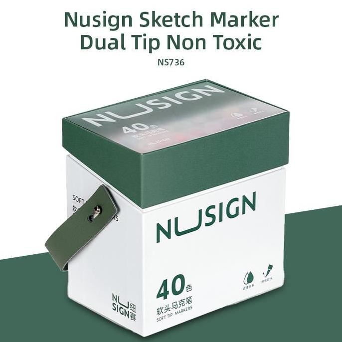 

Nusign Sketch Marker/Spidol Sketsa Dual Tip 40 60 80 Warna NS736