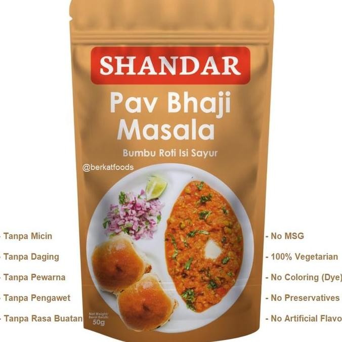 

Open DS] Pav Bhaji Masala Shandar / Bumbu Roti Isi Sayur Khas India / Indian Style Bread Vegetarian Tanpa Pengawet