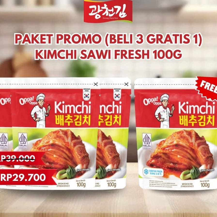 

Beli 3 Gratis 1 Kimchi Sawi Fresh Kimchi Halal Kimchi Korea 100G Makanan Korea