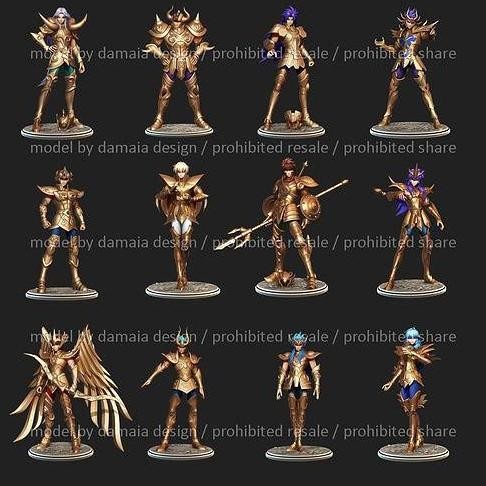 Saint Seiya 12 Gold Saints set 1/64