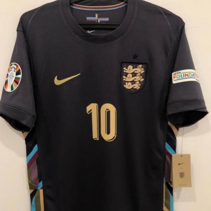 Jude Bellingham #10 England National Team Away Jersey Euro 2024 Original Timnas Inggris Tim Nasional