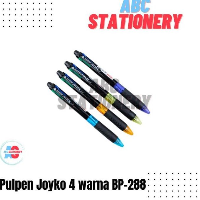 

tersedia pulpen joyko bp-288 4 warna - per pack isi 12pcs ballpoint atk