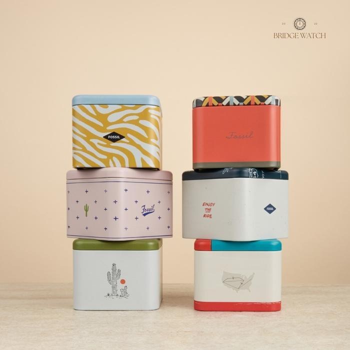 Jam Tangan Pria Fossil Townsman Automatic Me3110 Analog Brown Leather Blue Dial Casual Mewah Origina