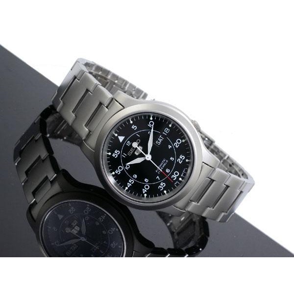 Jam Tangan Seiko 5 Military Discontinue Automatic Pria Arabic Day Sporty Canvas Stainless Steel Snk 