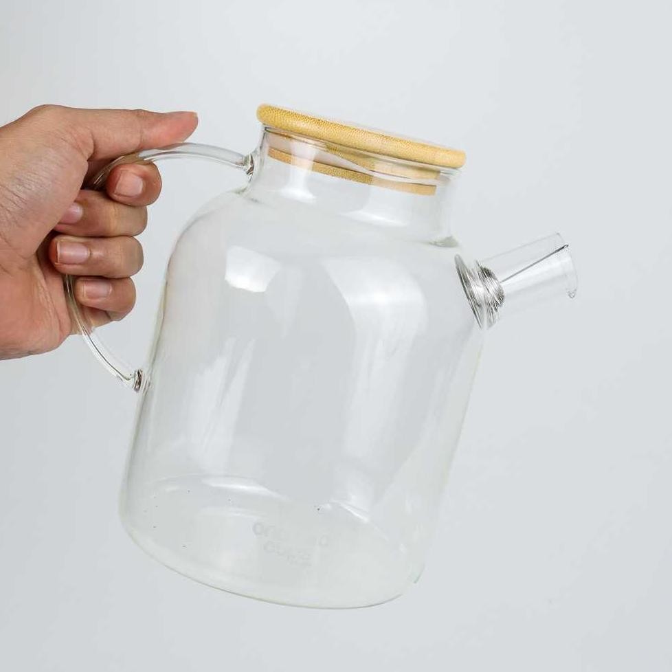 Special - Teko Pitcher Pemasak Masak Air Teh Teapot Maker Kaca Borosilicate Glass ,.
