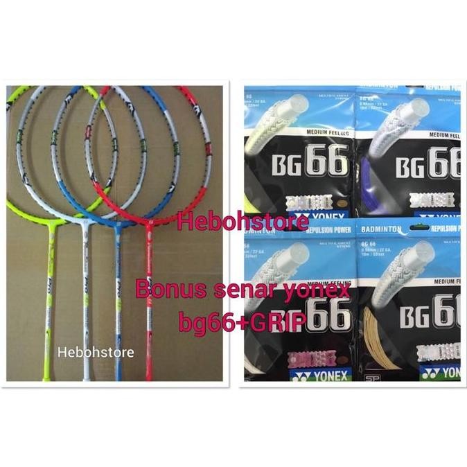 Raket Badminton Hart Power Shoot Pro +Bonus Senar Yonex Bg66+Grip Ori