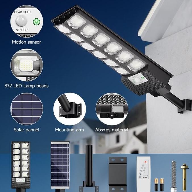 Lampu Solar Tenaga Surya Lampu Jalan Tenaga Surya Outdoor With Remote Tidak Kabel Plastik Tiang