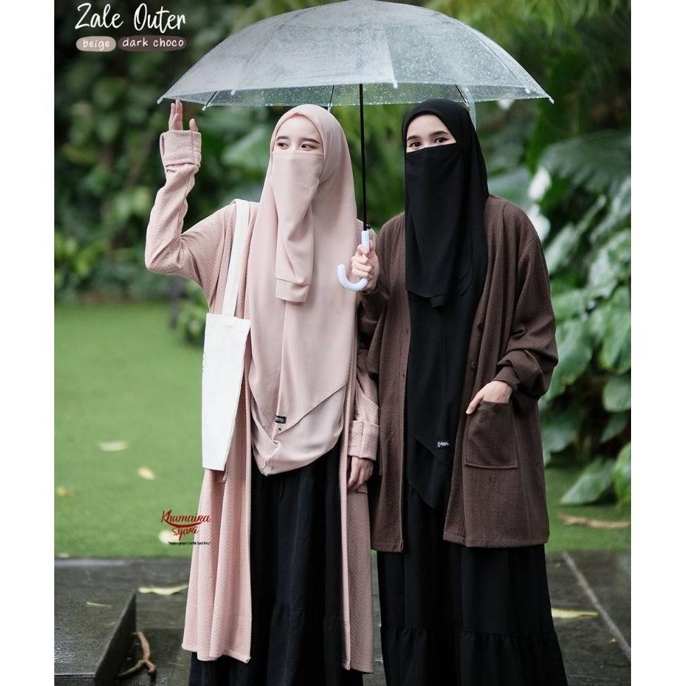 Zale Long Outer Wanita Muslimah By Khumaira Syari Bisa Cod