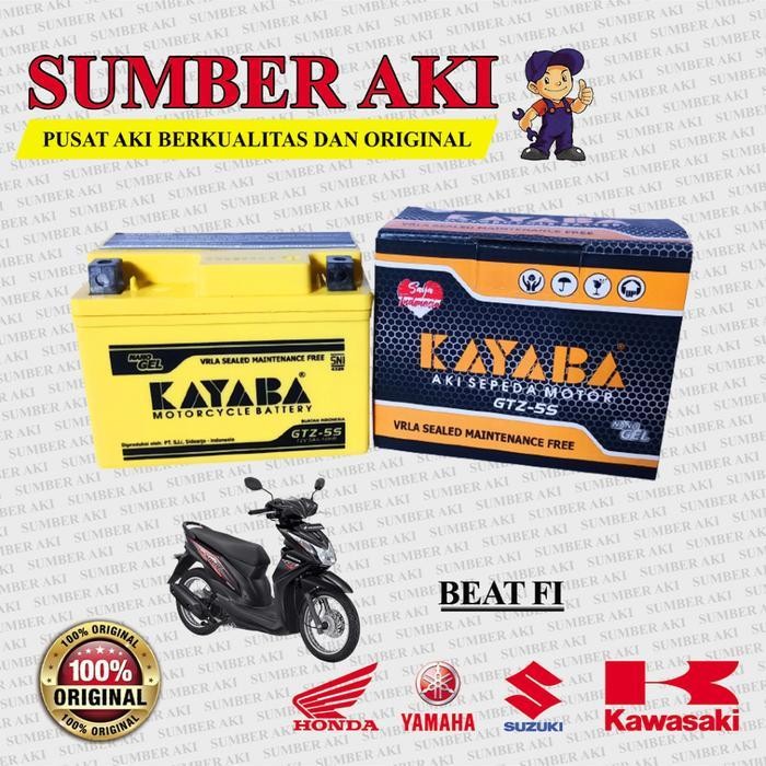 Aki Motor Beat Fi Kayaba Gtz5S Aki Kering Motorcycle Baut