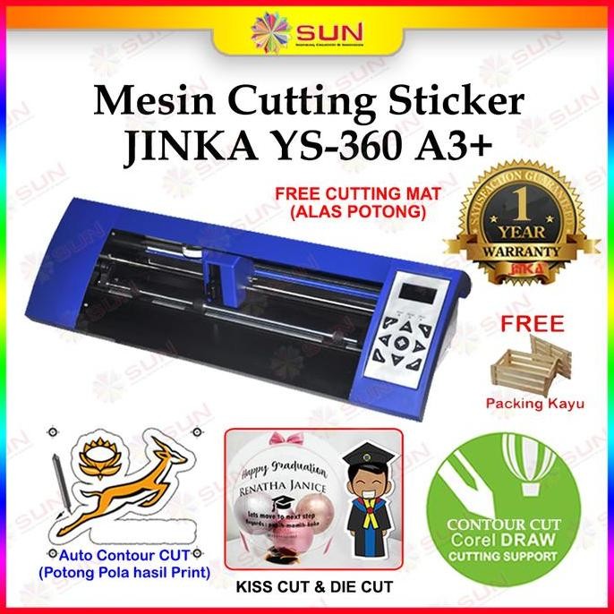 MESIN CUTTING STICKER JINKA YS-360 A3+ CORELLDRAW AUTO CONTOUR CUT ORIGINAL DAN TERPERCAYA