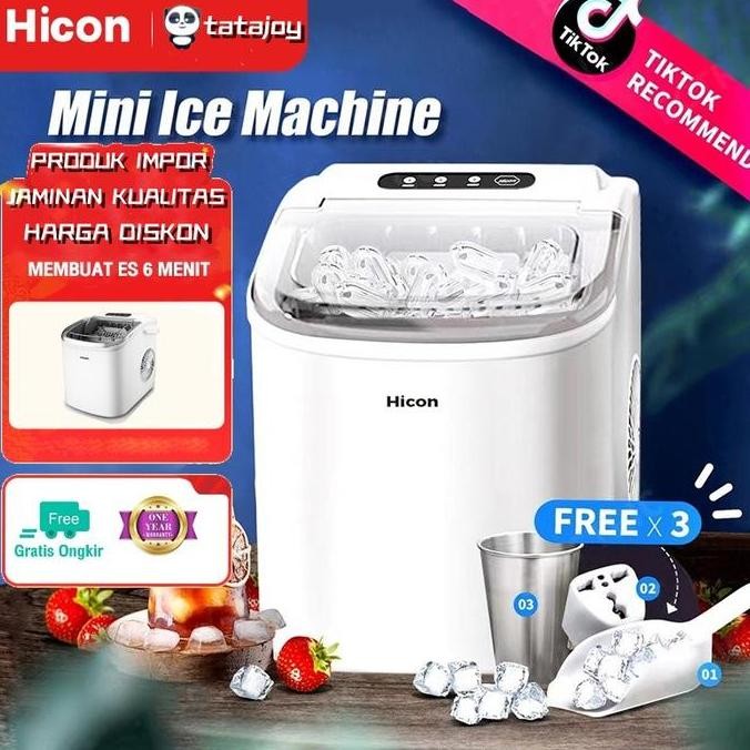 Pembuat Es Batu Es Hikvision 15Kg/Hari Es Kristal