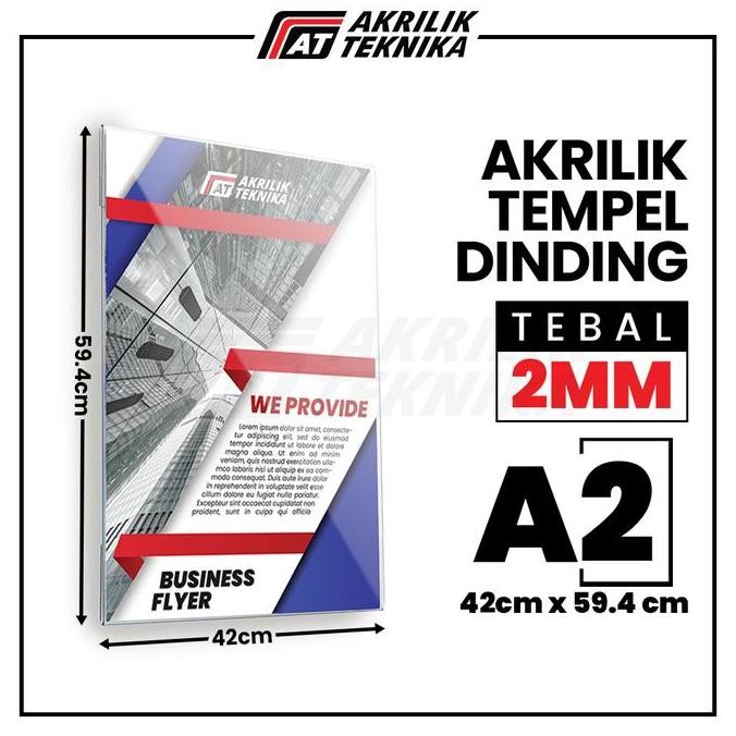 

Sale Tempat Brosur Akrilik / Akrilik Tempel / Sign Holder Akrilik A2