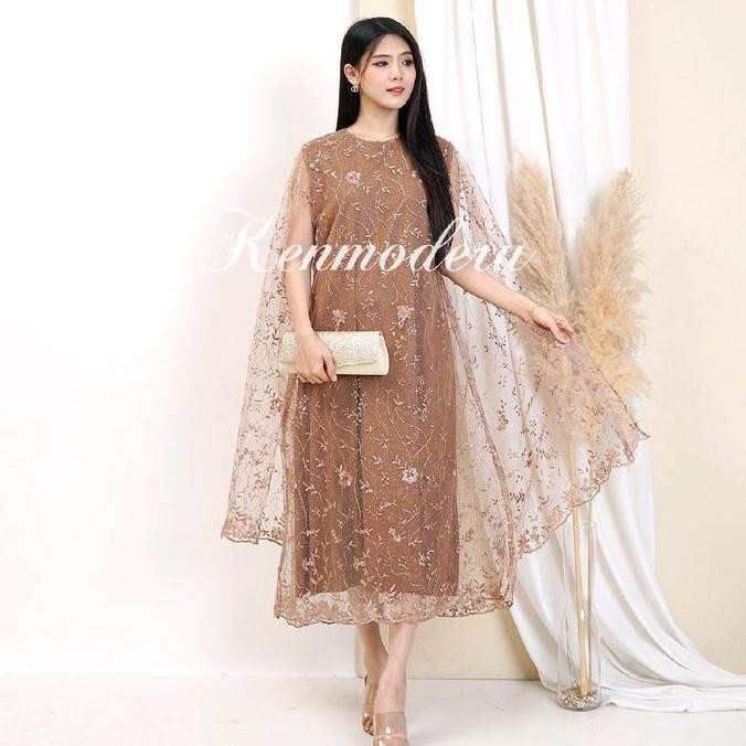 K251 Long Dress Kondangan Korean Style / Baju Wanita Kekinian / Gaun Formal Panjang Wedding Mewah El