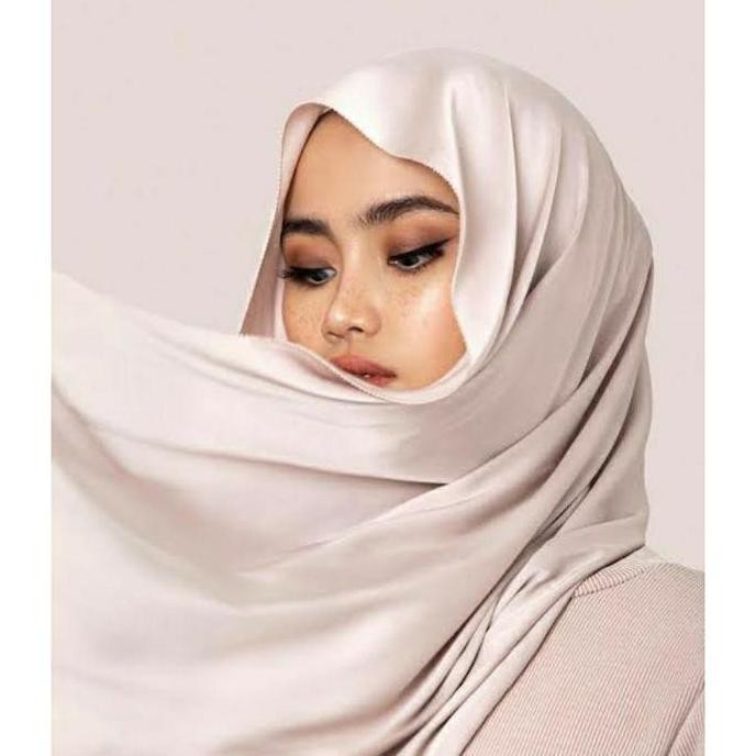 HIJAB PASHMINA SILK PREMIUM JAHIT TEPI / PASMINA SILK CRINKLE MALAYSIA