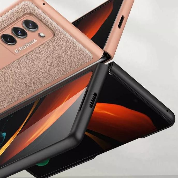 Case Samsung Galaxy Z Fold 2 Leather Magnetic Stand Case GKK Original Terlaris