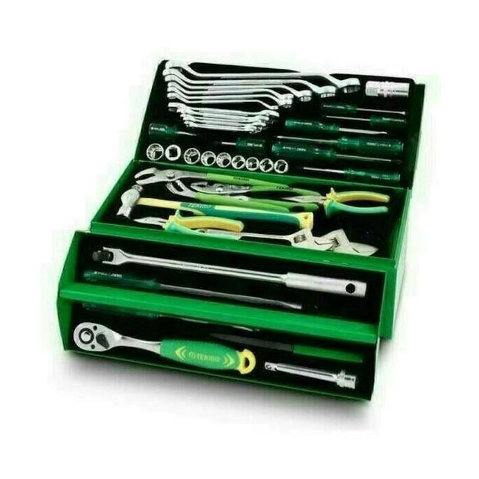 promo tekiro mechanic tool set 45 pcs box besi - alat mekanik lengkap