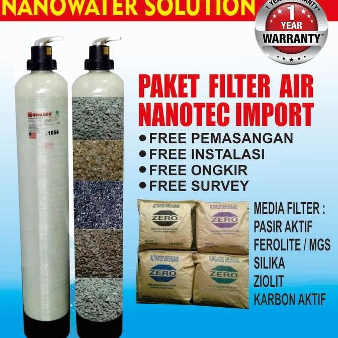 promo filter air sumur 10x54 inch nanotec | paket filter rumah air bersih