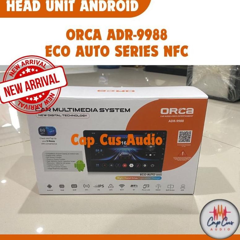 Terlaris Head Unit Android Mobil Orca Eco Auto Series Adr-9988 / Head Unit Mobil Orca Apple Carplay 