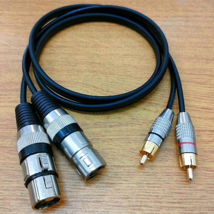 READY KABEL AUDIO MIXER JACK CANON FEMALE TO RCA - KABEL JACK RCA TO CANON FEMALE