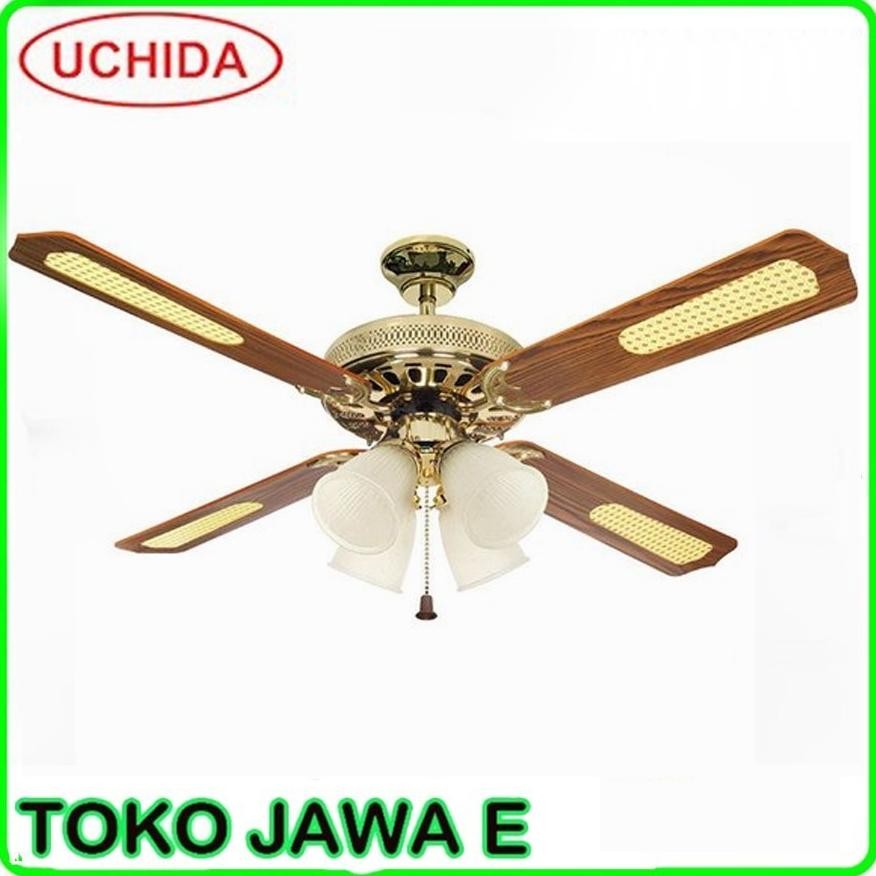 Terlaris Kipas Angin Plafon Maspion Uchida Cf 125E/Ab Celing Fan Kipas Angin Plafon 42Inch 3 Lampu