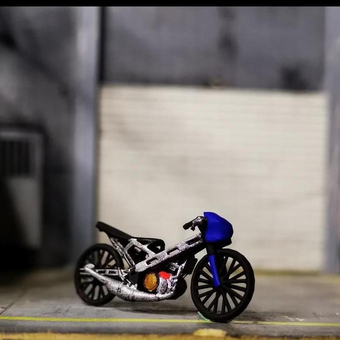 Miniatur Motor Drag Suzuki Satria Skala 1:64 - Aksesoris Miniatur Diecast Maket Termurah