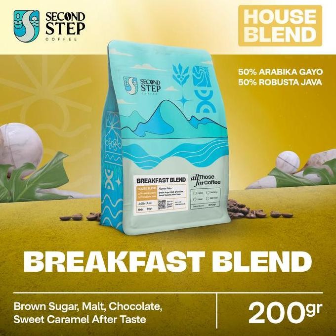 

original gold breakfast blend coffee bean 200gr | espresso arabika robusta