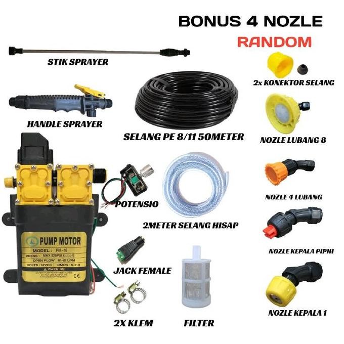 promo paket sprayer pertanian dinamo steam 320psi + selang 50 meter
