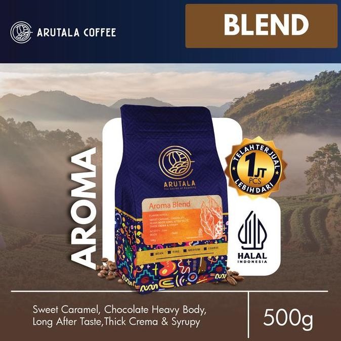 

READY ARUTALA KOPI BLEND AROMA 500GR | KOPI ARABIKA & ROBUSTA RACIKAN SPESIAL