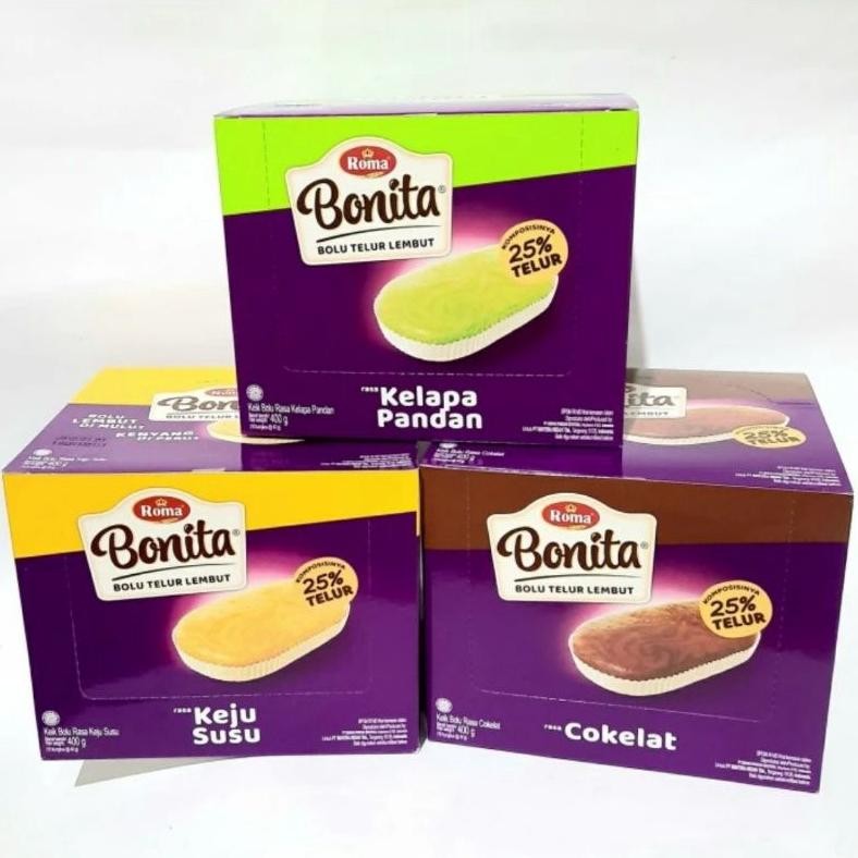 

Promoo!! Roma Bolu Bonita 1 BOX isi12 pcs Rasa