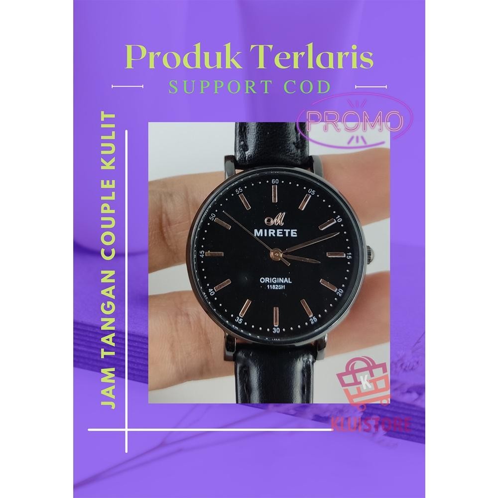 Zjs Jam Tangan Couple  Kulit // Jam Tangan Kulit Baru // Jam Tangan Pria Dan Wanita//Jam Tangan Mire