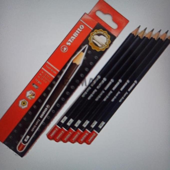 

original pensil 2b stabilo | isi 12 pcs | pensil ujian & gambar original