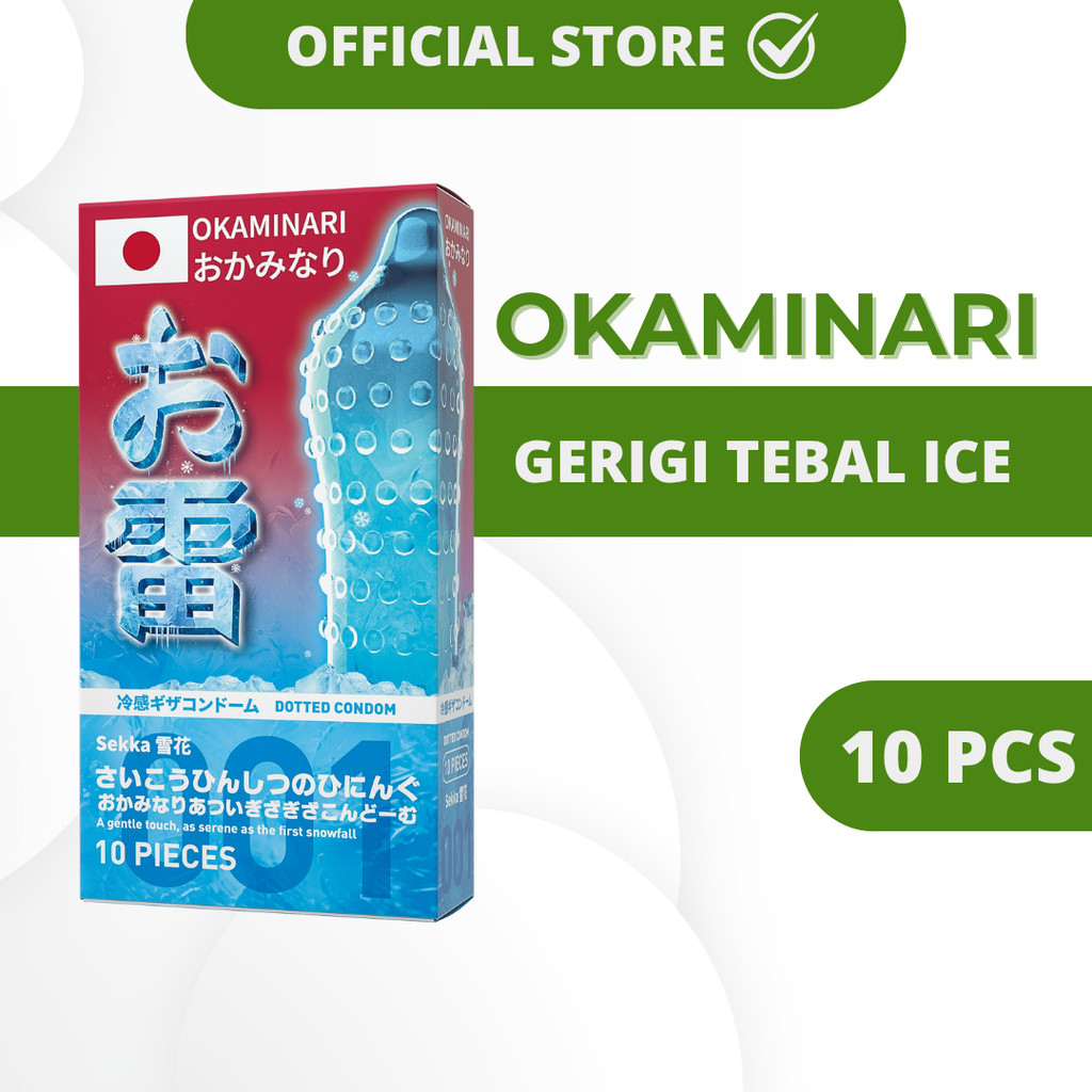 Condom Okaminari - Gerigi Tebal Ice Isi 10 Pcs